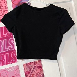 Black Cropped Tee